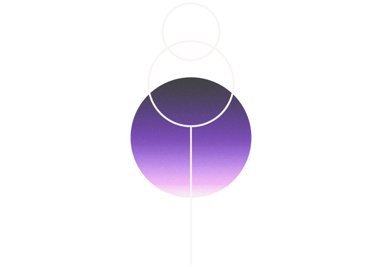 Ampoule stylisée formée de cercles superposés
