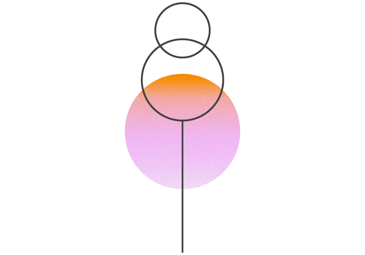 Ampoule stylisée formée de cercles superposés