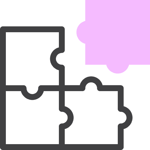 Puzzle pieces with one slotting into place