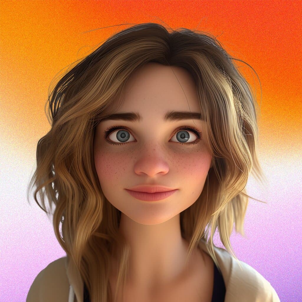 Portrait illustré d'une autrice du blog Junr