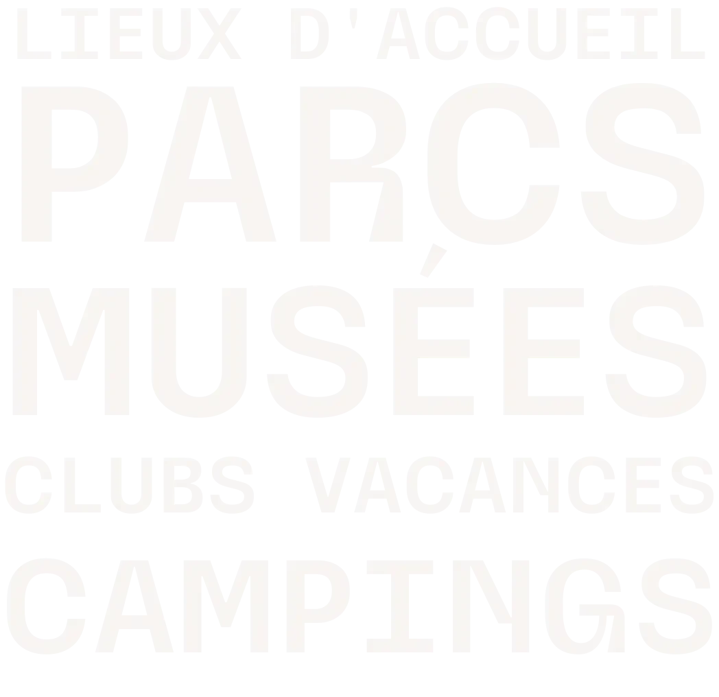 Visitor venues, theme parks, museums, holiday clubs, campsites