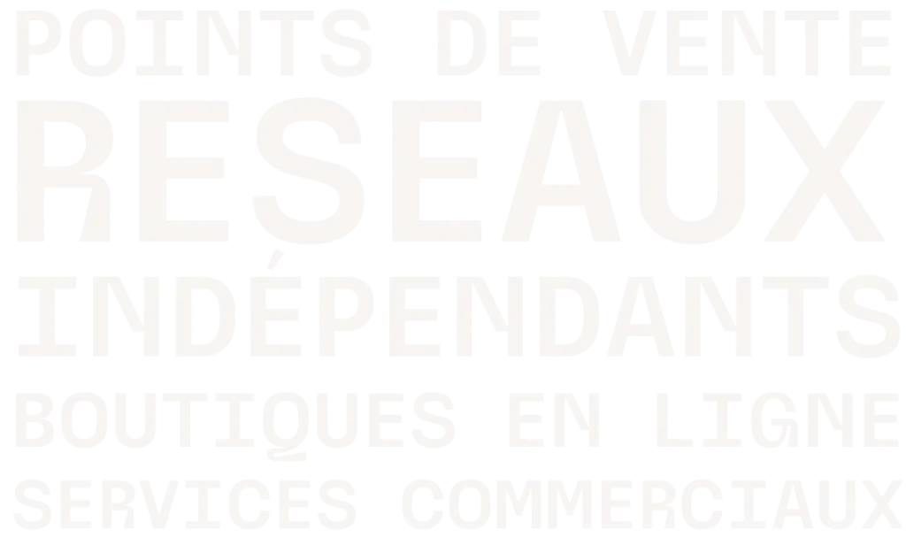 Points de vente, réseaux, indépendants, boutiques en ligne, services commerciaux