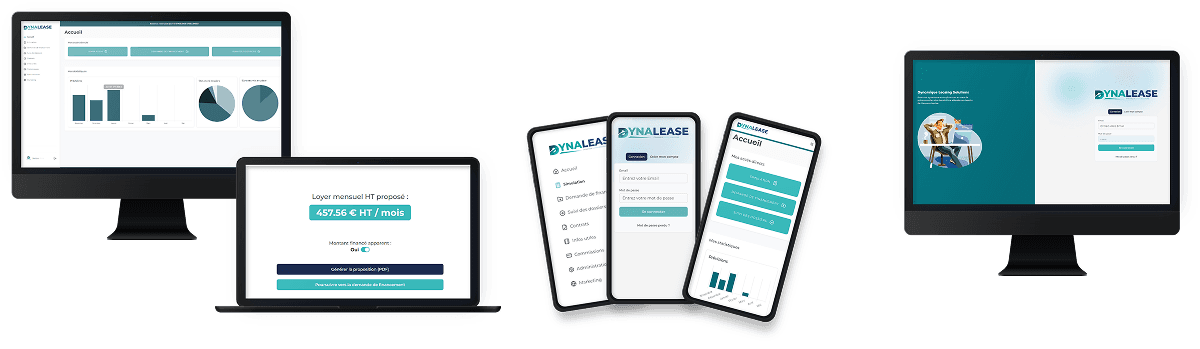 Application DYNAccess affichée sur ordinateurs et mobiles
